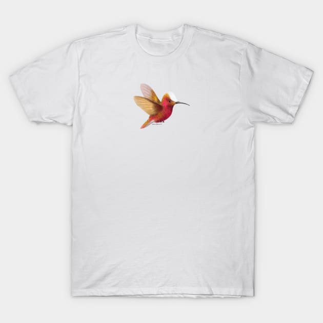 Snowcap Hummingbird T-Shirt by julianamotzko